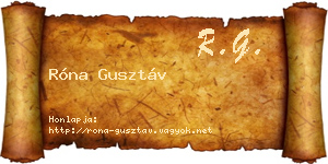 Róna Gusztáv névjegykártya